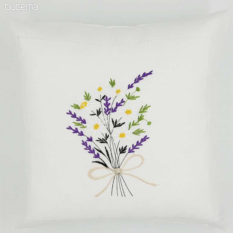 Taie d&#39;oreiller brodée BOUQUET MARGUERITE