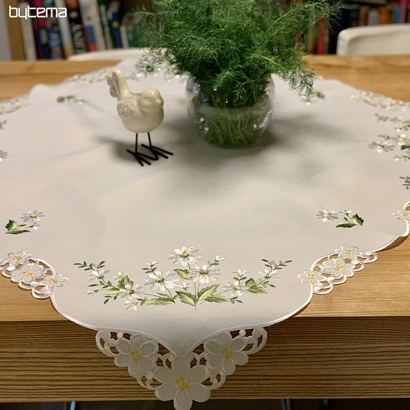 Nappe et écharpe brodées DAISY
