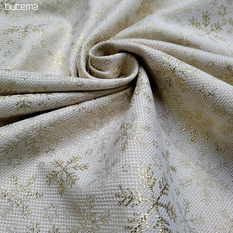 Tissu décoratif FLOCONS D'OR