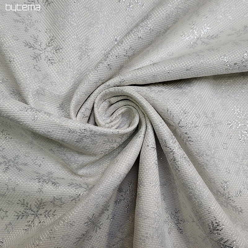 Tissu décoratif FLOCONS D'ARGENT