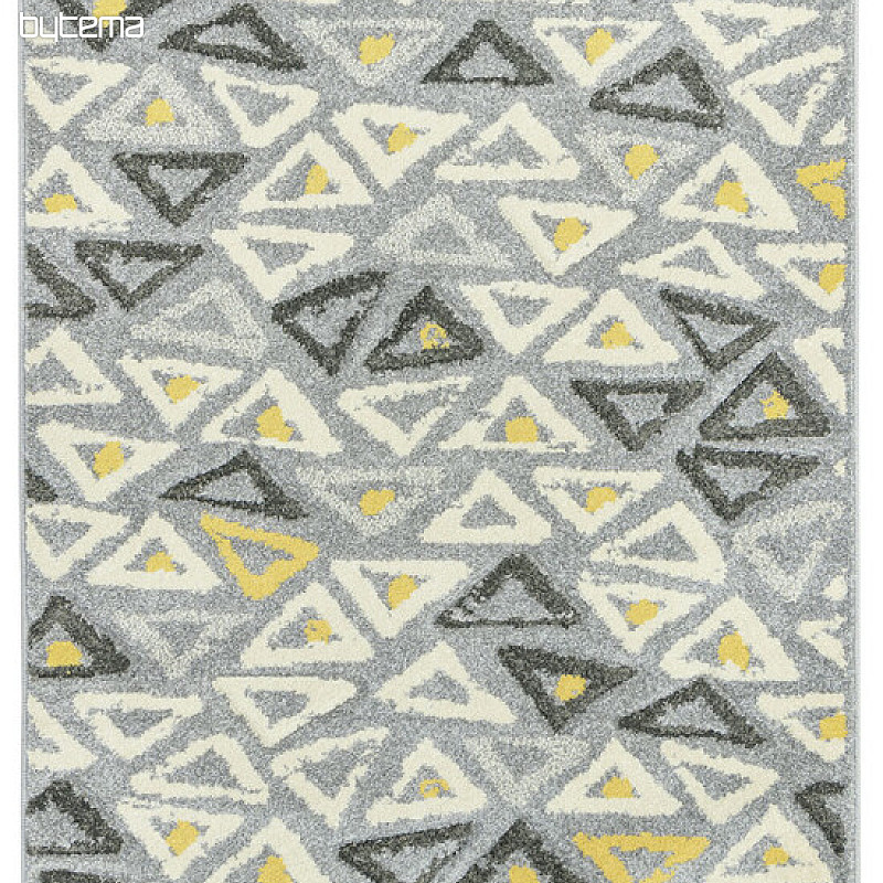 Tapis en pièce PORTLAND noir et jaune