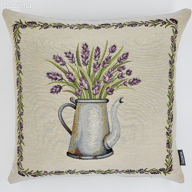 Housse de coussin tapisserie LAVANDE EN POT