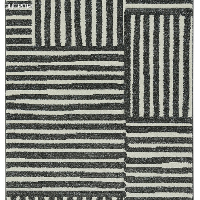 Tapis en pièce PORTLAND noir et blanc