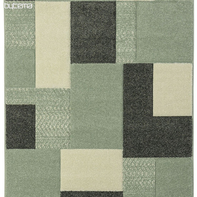 Tapis en pièce PORTLAND vert et noir