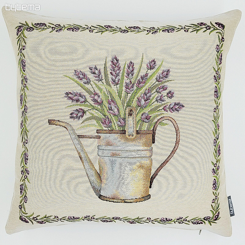 Housse de coussin tapisserie LAVANDE EN POT II