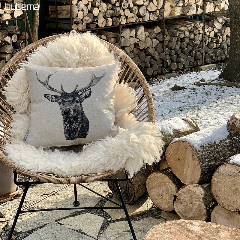 Housse de coussin tapisserie JELEN gris