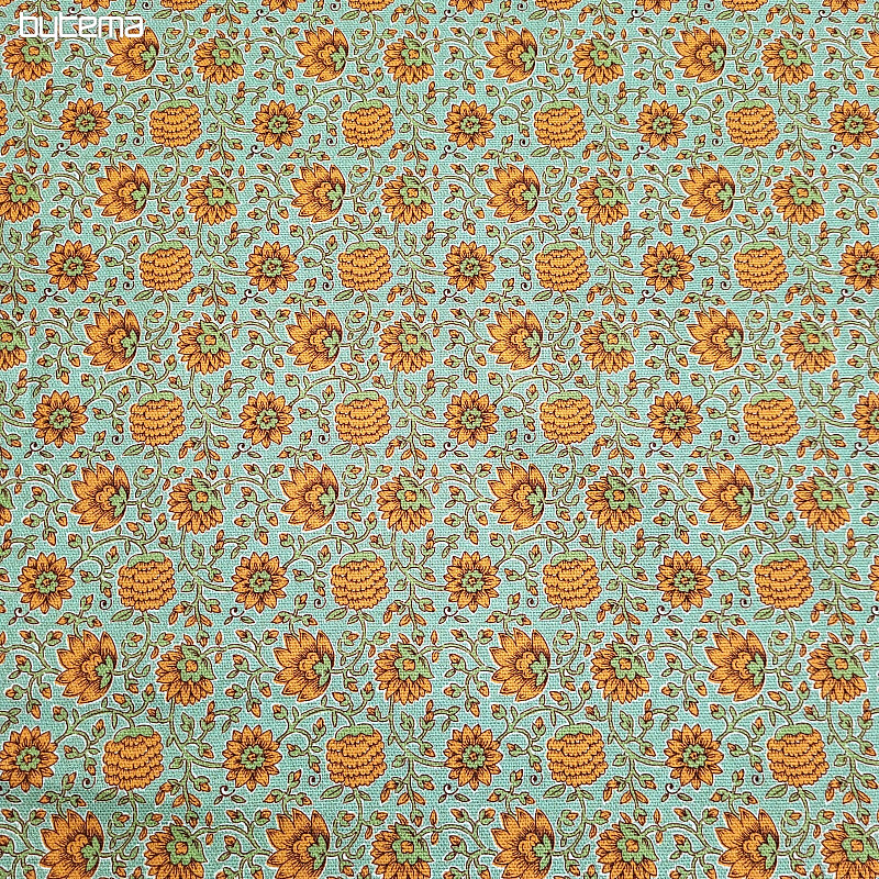 Tissu déco SUMAN turquoise