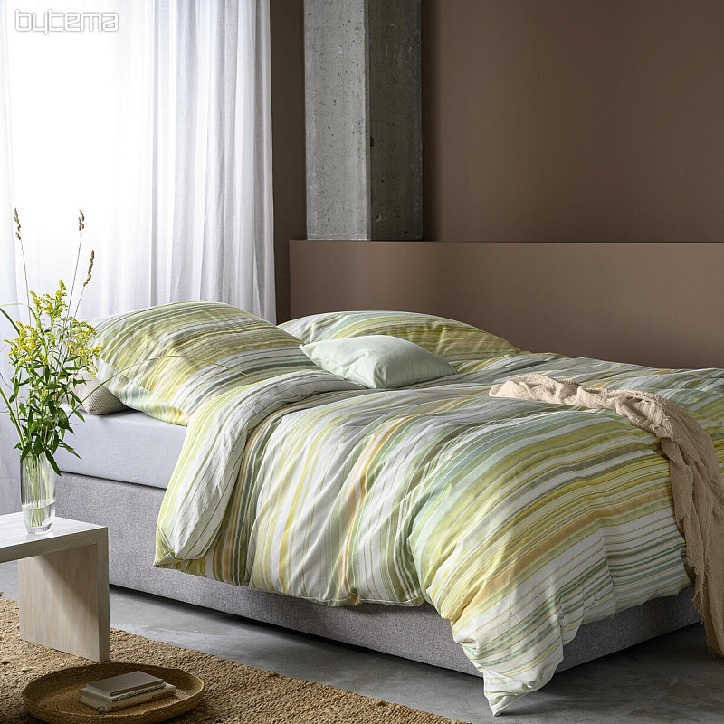 IRISETTE satin de coton luxe MAGIC 30 rayures vert