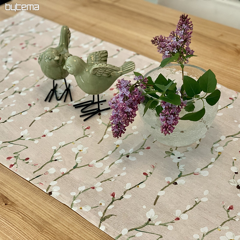 Nappe et châle NOA Twigs petit rose