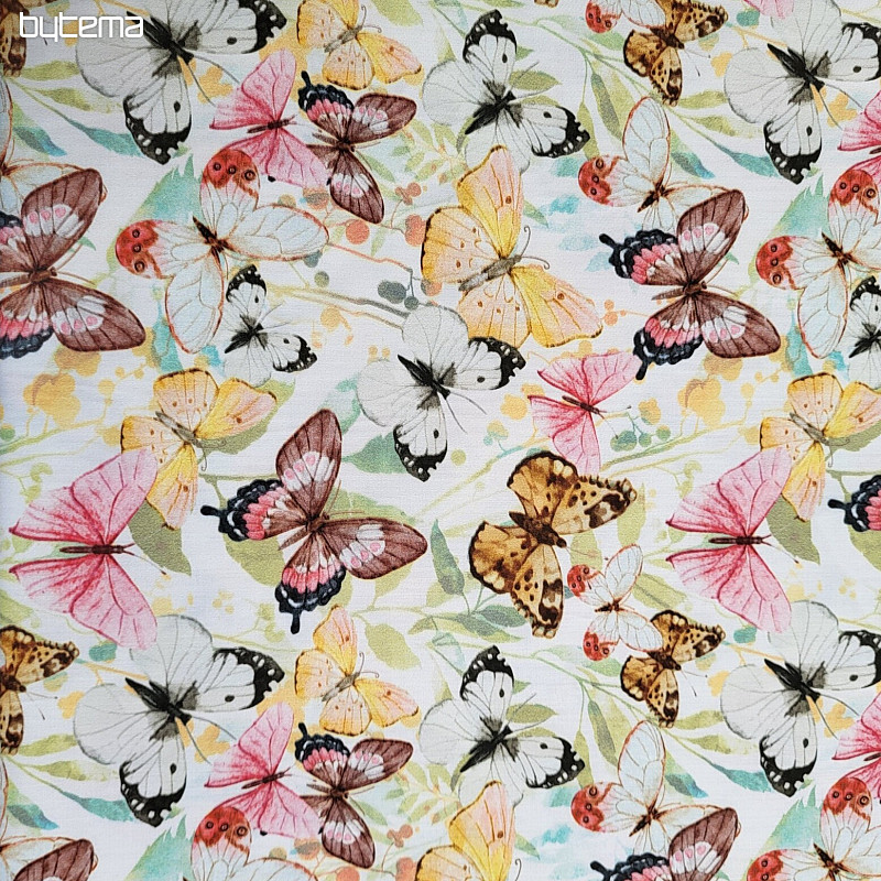 Satin de coton PAPILLONS numérique