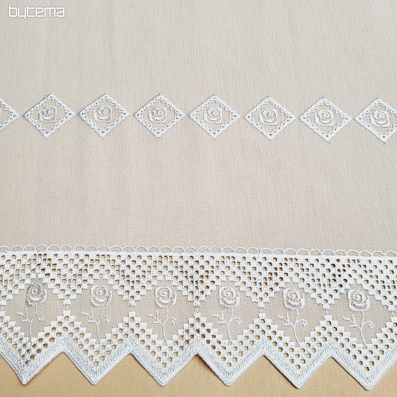 Rideau fini ROSE BLANCHE