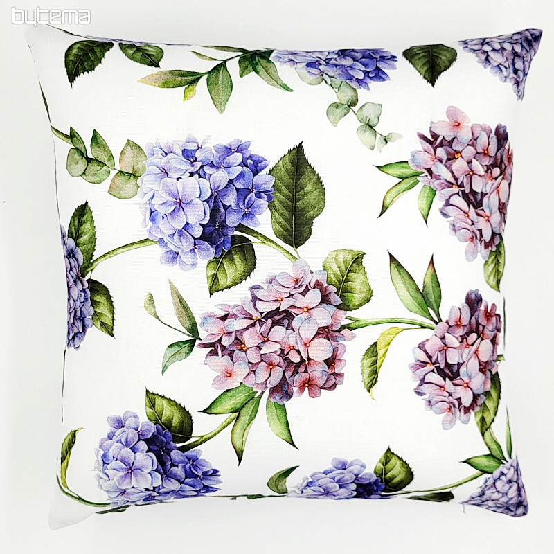 Housse de coussin déco HYDRANGEA BLEU