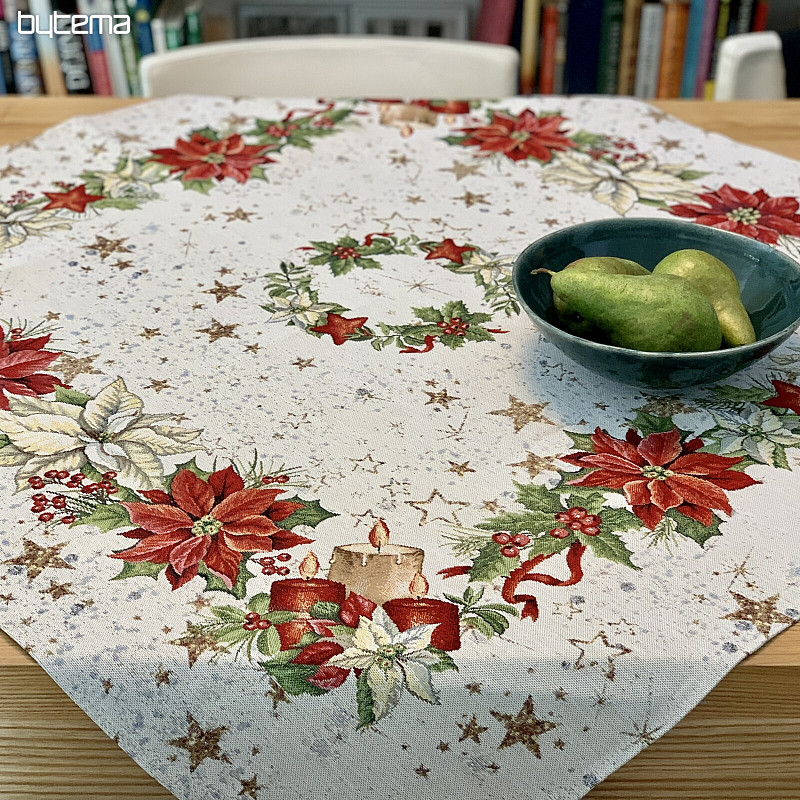Nappe tapisserie et châle BOUGIES SUR LES ÉTOILES