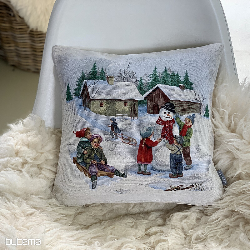 Housse tapisserie de Noël APRÈS-MIDI D'HIVER