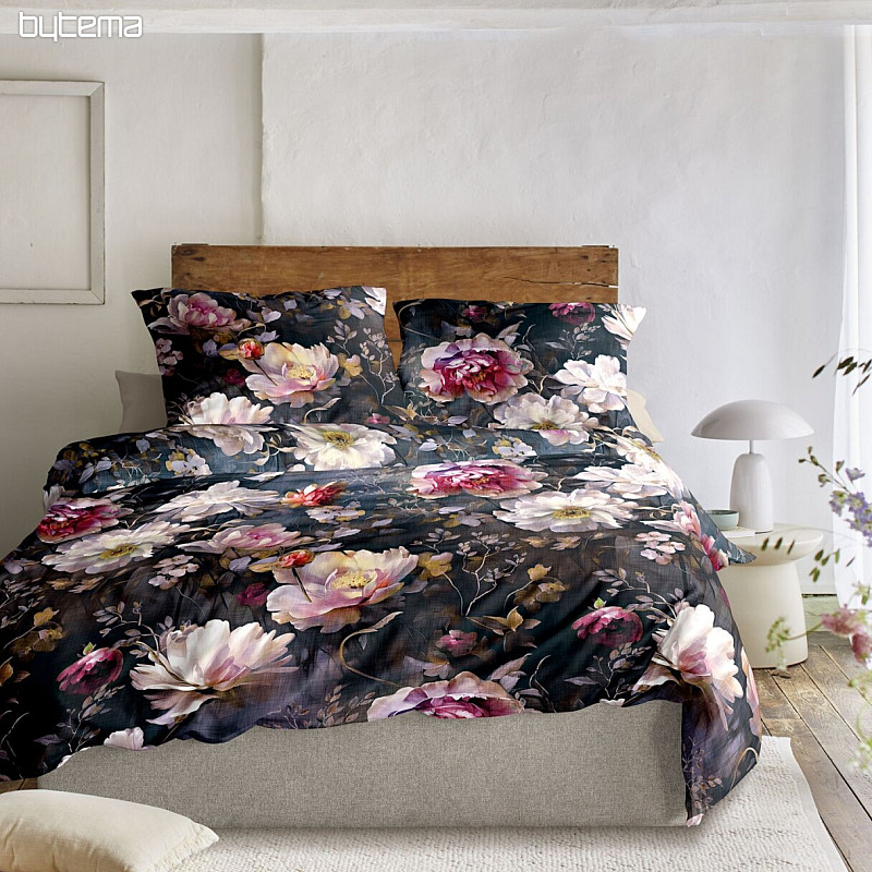 IRISETTE satin de coton de luxe WAVE 8574-90 PIVOINES
