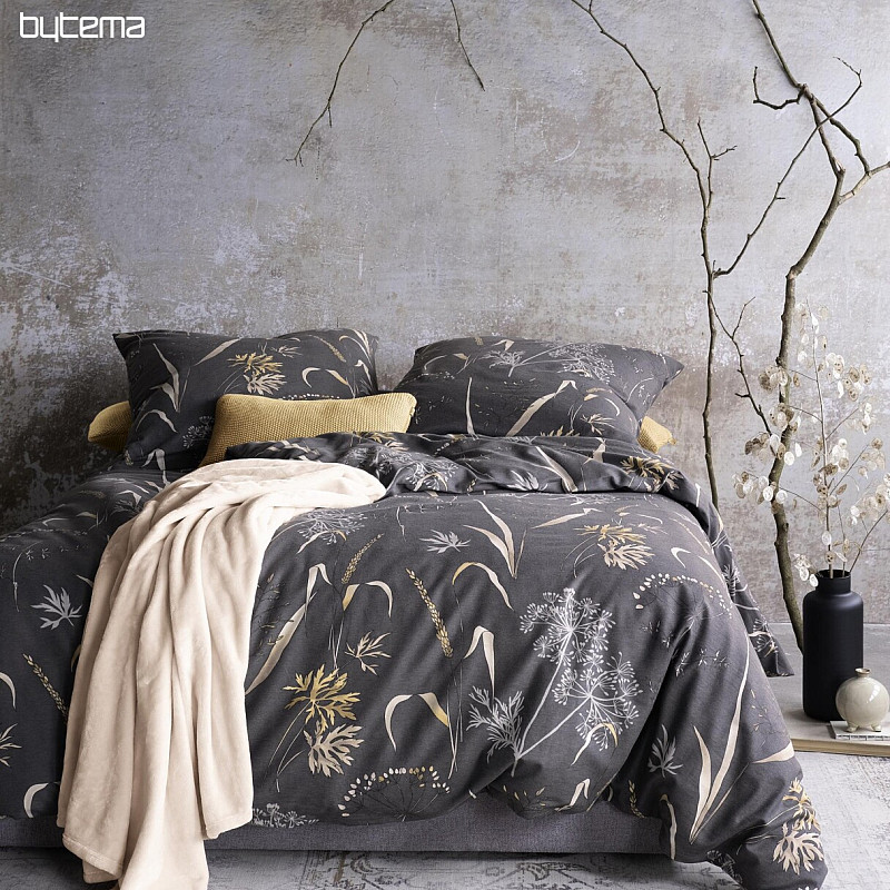 Literie de luxe en flanelle IRISETTE KOALA 8425-11 MEADOW GRASS foncé. gris