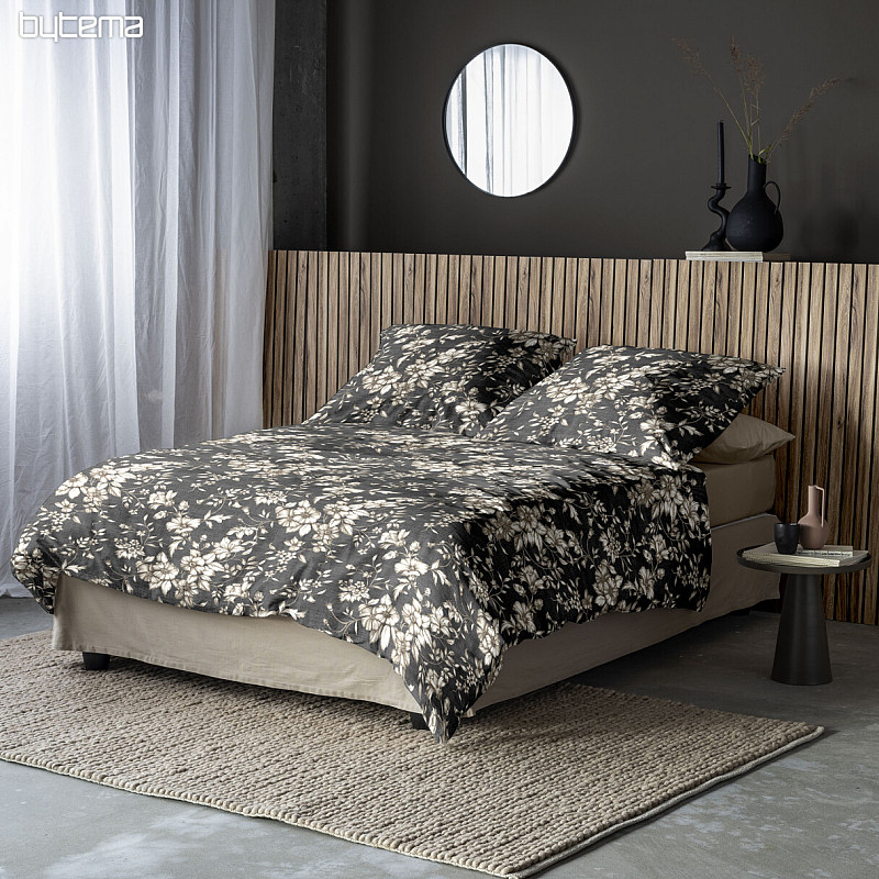 IRISETTE literie de luxe en flanelle ZOBEL 8558-11 noir
