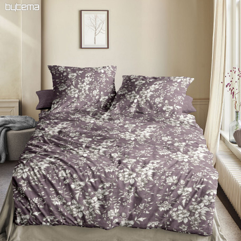 IRISETTE literie de luxe en flanelle ZOBEL 8558-70 bordeaux
