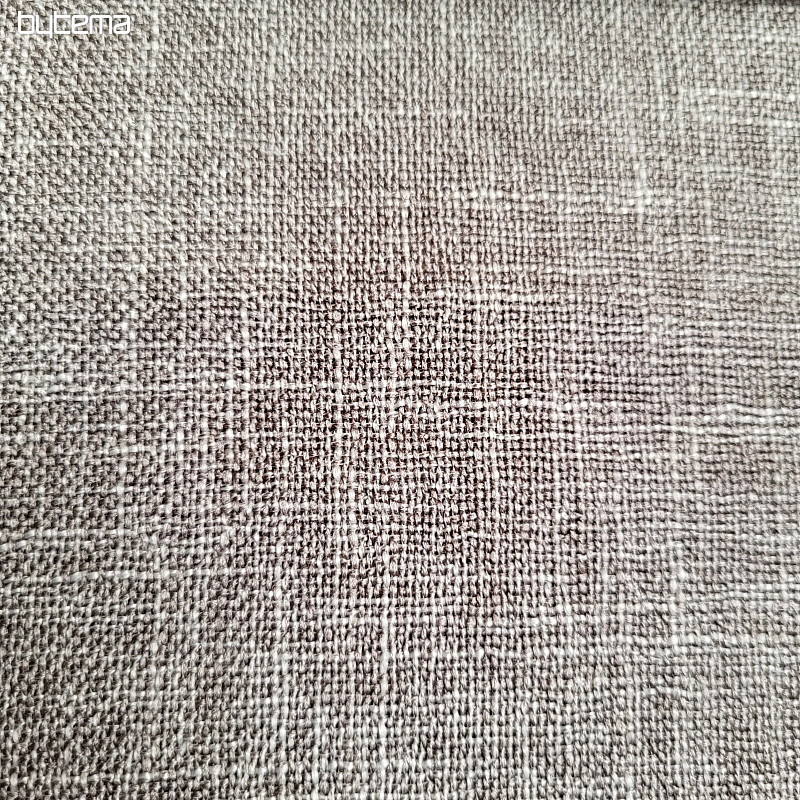 Tissu de décoration design monochrome de luxe GERSTER 77049/840 MARRON GRIS