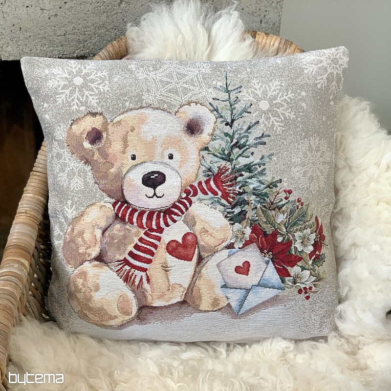Housse de tapisserie de Noël OURS EN PELUCHE AVEC LETTRE