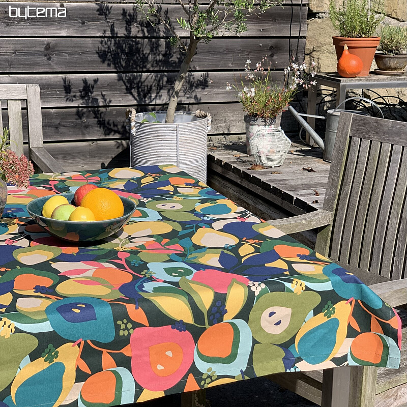 Nappe et écharpe POIRES ABSTRAITES