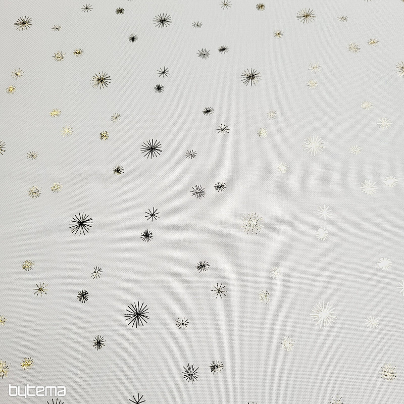 Toile de coton à motifs d'étoiles dorées