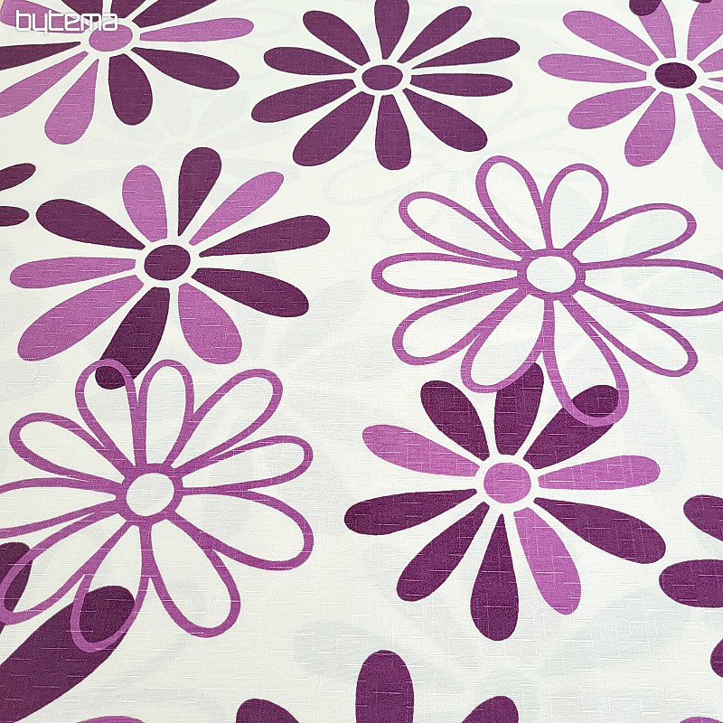 Tissu décoratif FLEURS VIOLES