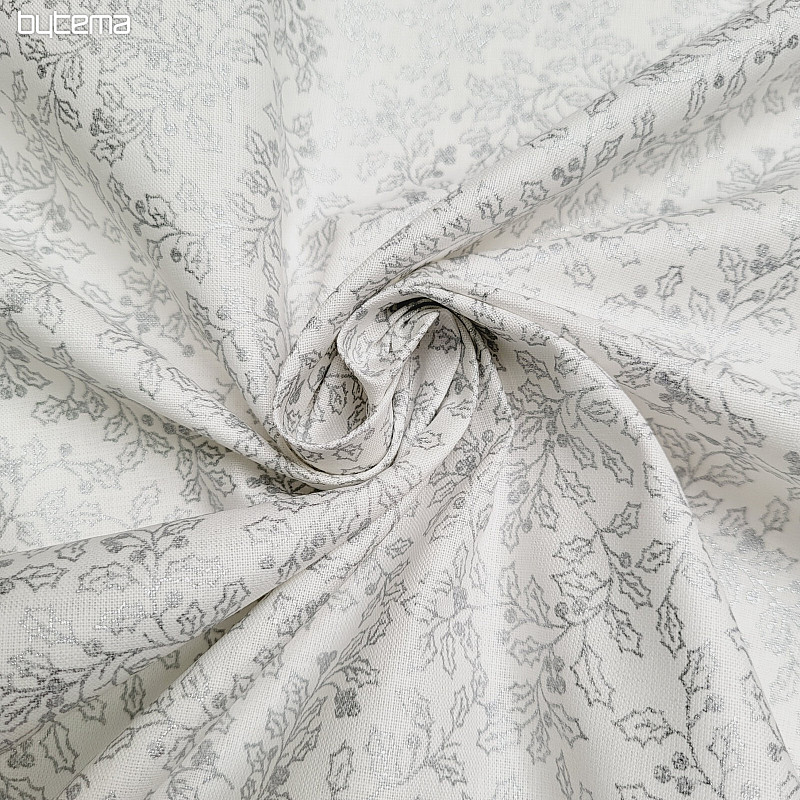 Tissu en coton CESMÍNA argent