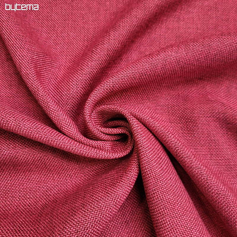 Tissu de décoration de créateur uni ALBA 2/15 ROUGE