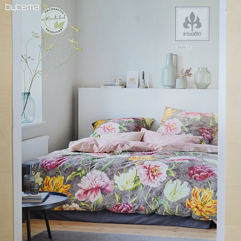 IRISETTE satin de coton luxe MAGIC GRAU 11 FLEURS COULEURS