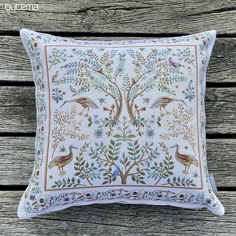 Housse de coussin tapisserie WILLIAM MORRIS beige