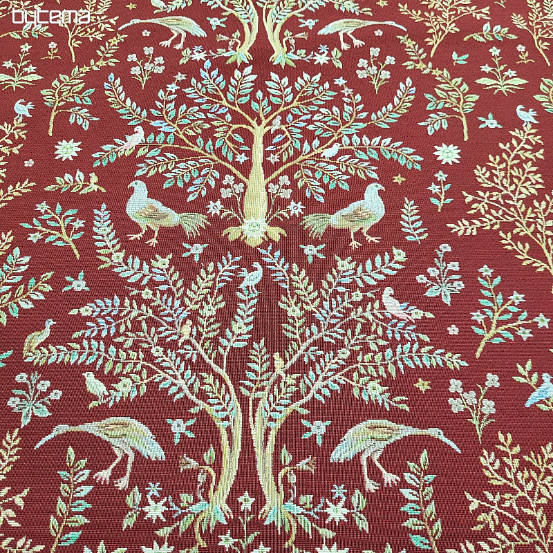 Tissu tapisserie WILLIAM MORRIS bordeaux