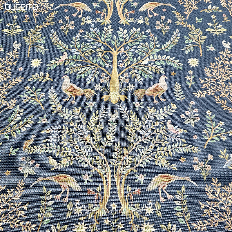 Tissu tapisserie WILLIAM MORRIS bleu