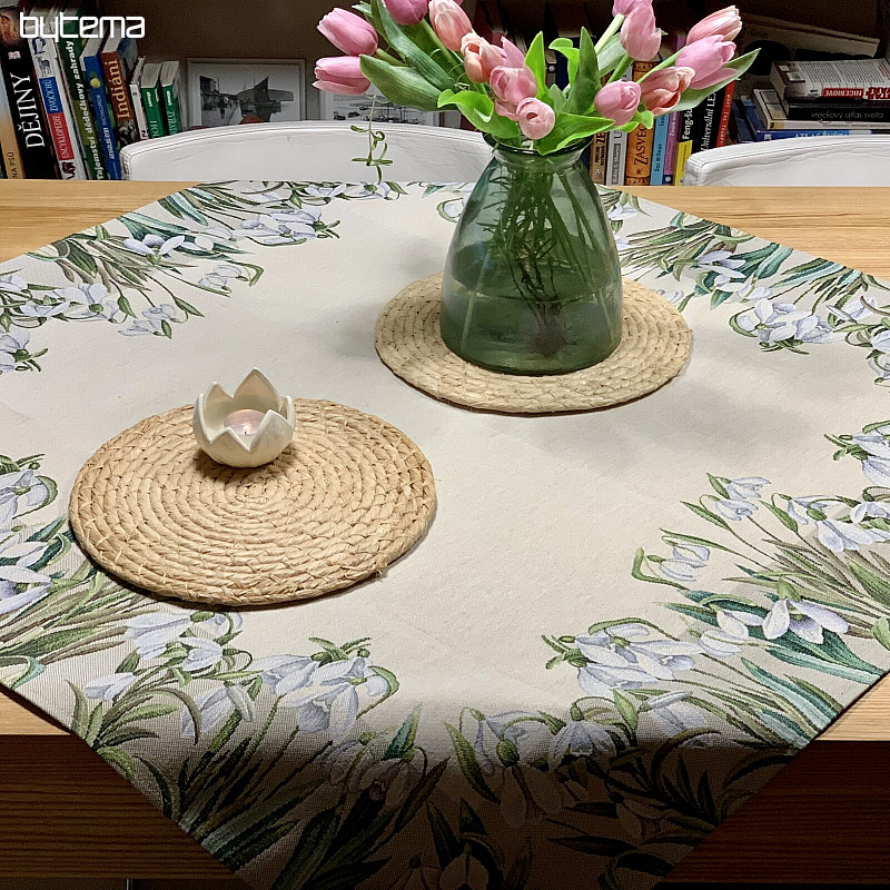 Nappe et écharpe tapisserie PETITS FLOCONS DE NEIGE