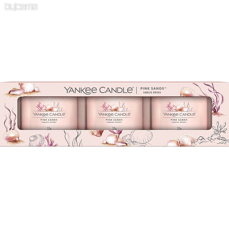 YC PINK SANDS ensemble en verre 3 pièces