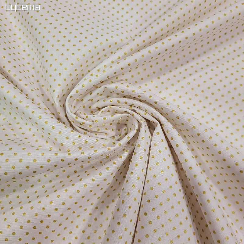 Tissu coton PISANI PUNTIK DORÉ