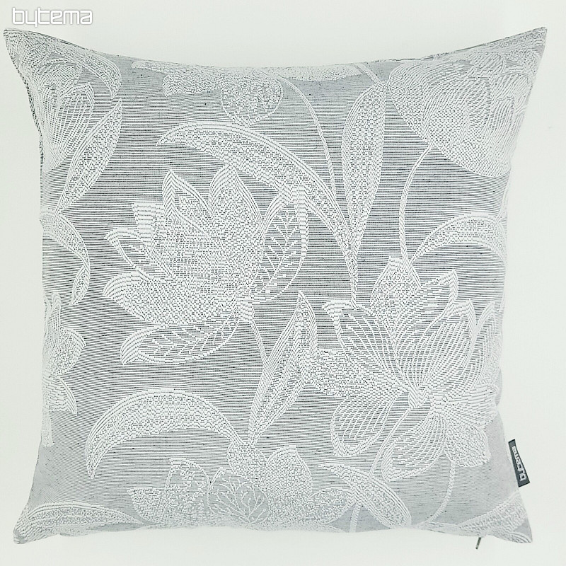 Housse de coussin déco NENUFAR GRIS