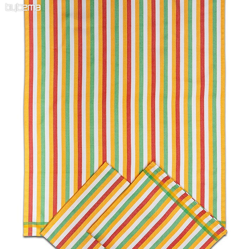 Torchons Bambou BANDES DE COULEUR 3 pcs