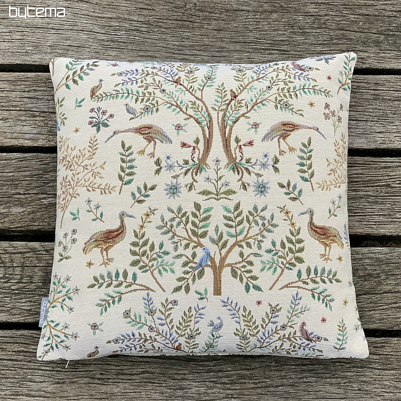 Housse de coussin tapisserie WILLIAM MORRIS beige - pleine surface