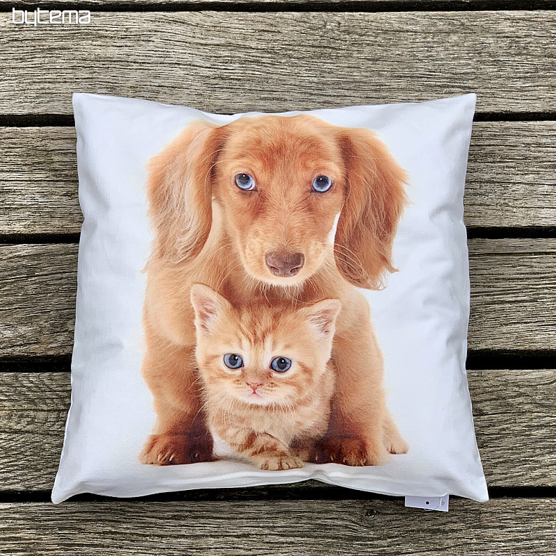 Taie d&#39;oreiller CHIEN ET CHAT