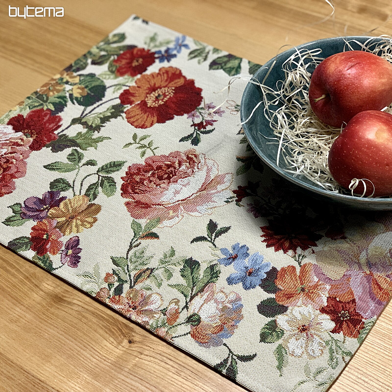 Set de table en tapisserie CREME ROSE
