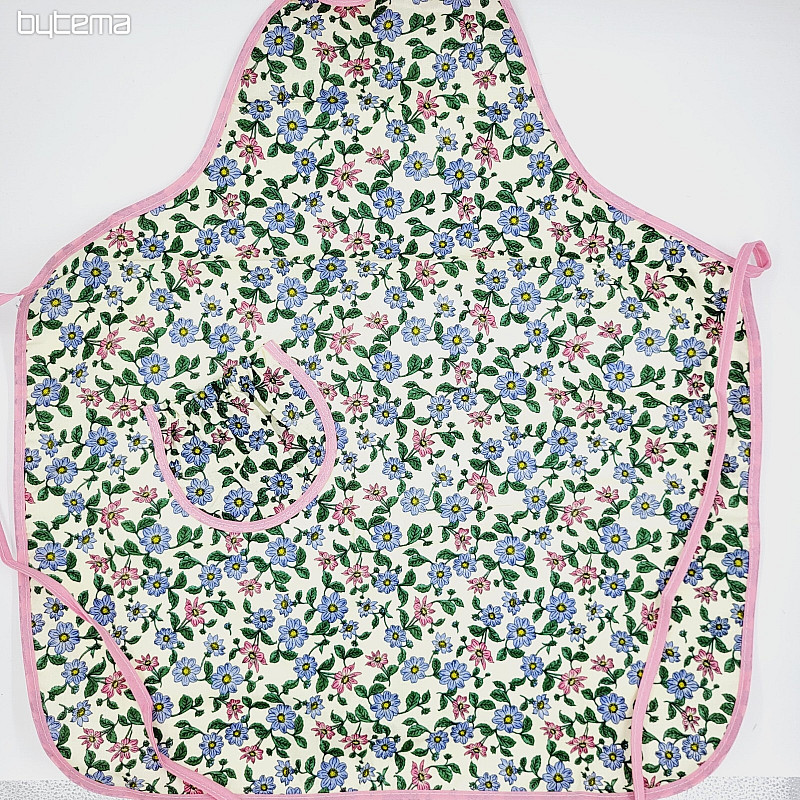 Tablier avec bavette OURLET ROSE