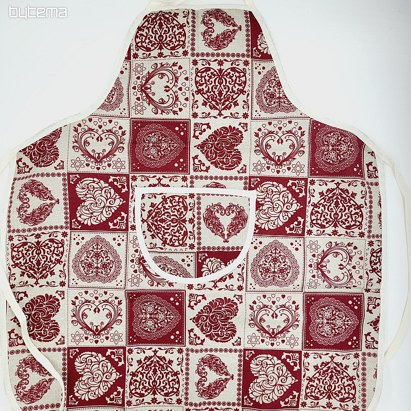 Tablier avec bavette PATCHWORK COEUR