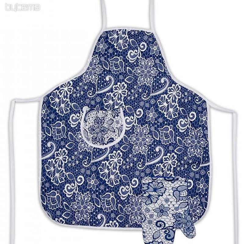 Tablier avec bavette BLEU BLANC