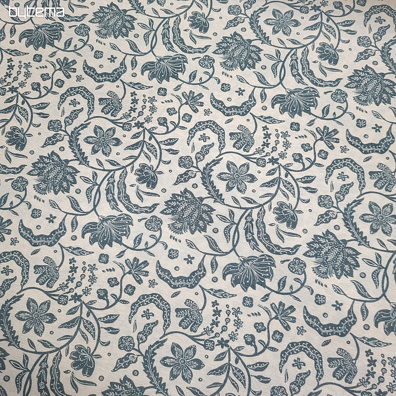 Tissu décoratif TIRIAN BLEU