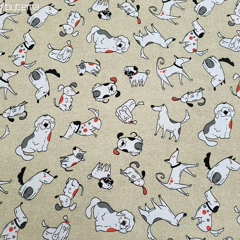Tissu décoratif SOURIRE DE CHIEN