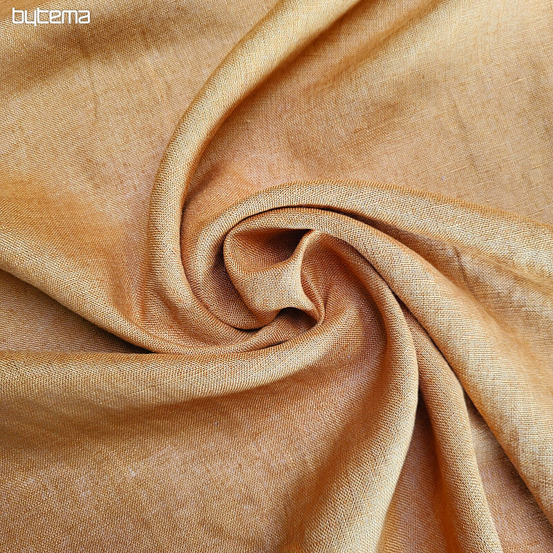 Tissu en lin TEINTURE CANNELLE