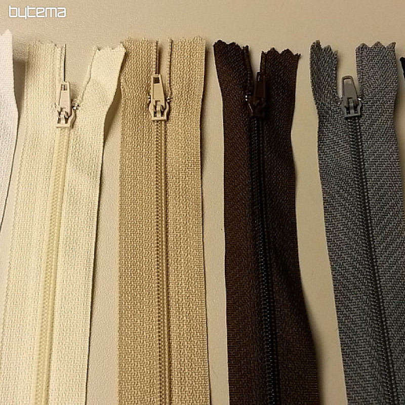 Fermeture éclair spirale 3mm, indivisible, longueur 45 cm
