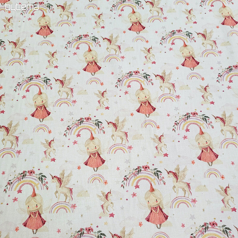 Tissu en coton RAINBOW FAIRY