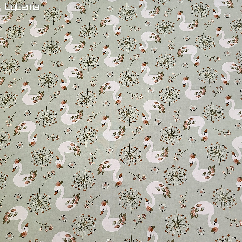 Tissu en coton CYGNES